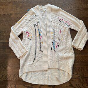 CASLON Nordstrom colorful weave Sweater cardigan Size Large Worn once